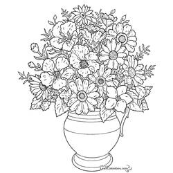 Раскраска: цветы (природа) #154981 - Бесплатные раскраски для печати