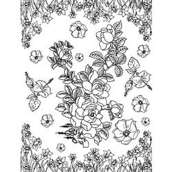Раскраска: цветы (природа) #154993 - Бесплатные раскраски для печати