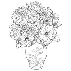 Раскраска: цветы (природа) #155075 - Бесплатные раскраски для печати