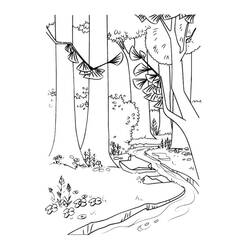 Раскраска: лес (природа) #157000 - Раскраски для печати
