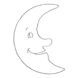 Раскраска: луна (природа) #155580 - Бесплатные раскраски для печати