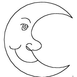 Раскраска: луна (природа) #155581 - Бесплатные раскраски для печати