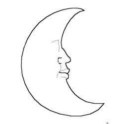 Раскраска: луна (природа) #155586 - Бесплатные раскраски для печати