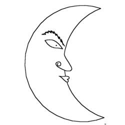 Раскраска: луна (природа) #155600 - Бесплатные раскраски для печати