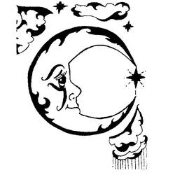 Раскраска: луна (природа) #155602 - Бесплатные раскраски для печати