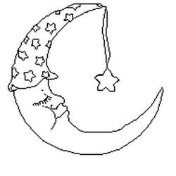 Раскраска: луна (природа) #155624 - Раскраски для печати