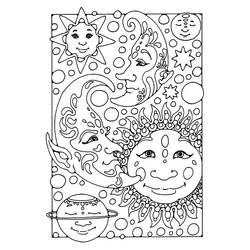 Раскраска: луна (природа) #155661 - Бесплатные раскраски для печати