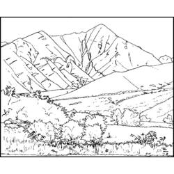 Раскраска: гора (природа) #156475 - Раскраски для печати
