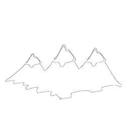 Раскраска: гора (природа) #156484 - Раскраски для печати