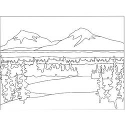 Раскраска: гора (природа) #156490 - Раскраски для печати