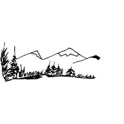 Раскраска: гора (природа) #156494 - Раскраски для печати