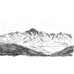 Раскраска: гора (природа) #156548 - Раскраски для печати