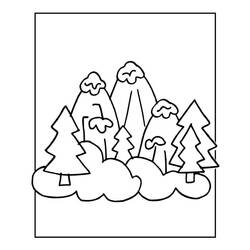 Раскраска: гора (природа) #156714 - Раскраски для печати