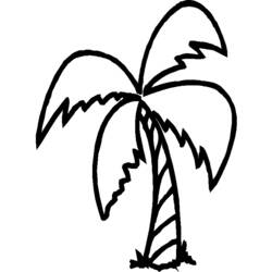 Раскраска: пальма (природа) #161128 - Раскраски для печати