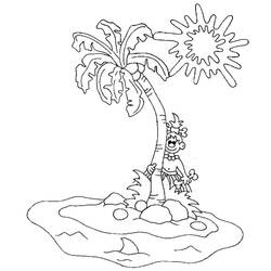 Раскраска: пальма (природа) #161144 - Раскраски для печати