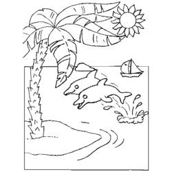 Раскраска: пальма (природа) #161160 - Раскраски для печати