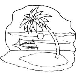 Раскраска: пальма (природа) #161179 - Раскраски для печати