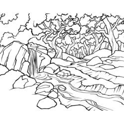 Раскраска: река (природа) #159273 - Раскраски для печати