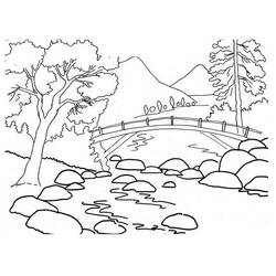 Раскраска: река (природа) #159296 - Раскраски для печати