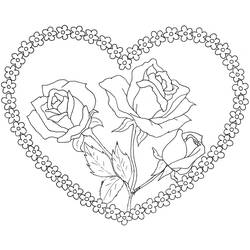 Раскраска: розы (природа) #161883 - Раскраски для печати