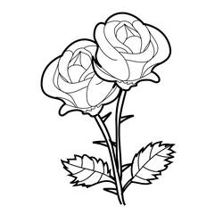 Раскраска: розы (природа) #161890 - Раскраски для печати