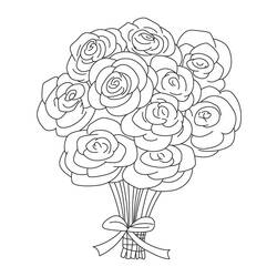 Раскраска: розы (природа) #161892 - Раскраски для печати