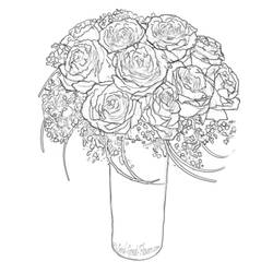 Раскраска: розы (природа) #161896 - Бесплатные раскраски для печати