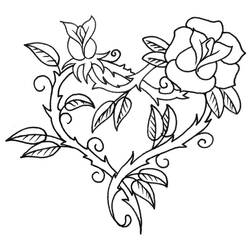 Раскраска: розы (природа) #161961 - Раскраски для печати