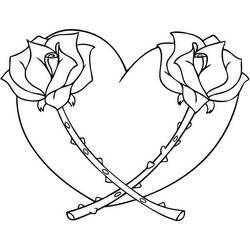 Раскраска: розы (природа) #161962 - Бесплатные раскраски для печати
