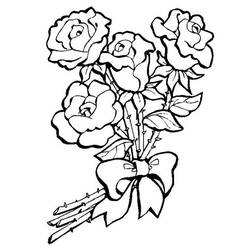 Раскраска: розы (природа) #162015 - Раскраски для печати