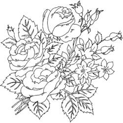 Раскраска: розы (природа) #162035 - Бесплатные раскраски для печати