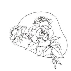 Раскраска: розы (природа) #162038 - Бесплатные раскраски для печати