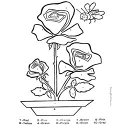 Раскраска: розы (природа) #162043 - Бесплатные раскраски для печати