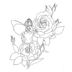 Раскраска: розы (природа) #162064 - Бесплатные раскраски для печати