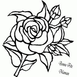 Раскраска: розы (природа) #162078 - Бесплатные раскраски для печати