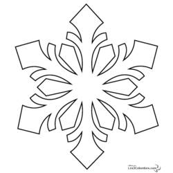 Раскраска: снежинка (природа) #160454 - Раскраски для печати