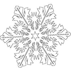 Раскраска: снежинка (природа) #160458 - Раскраски для печати
