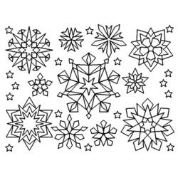 Раскраска: снежинка (природа) #160464 - Раскраски для печати