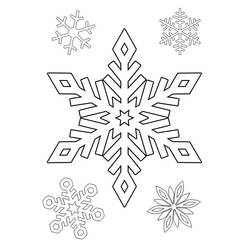 Раскраска: снежинка (природа) #160572 - Раскраски для печати