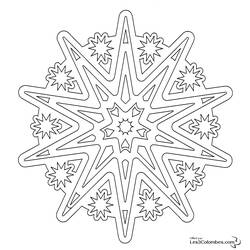 Раскраска: снежинка (природа) #160619 - Раскраски для печати