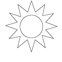 Раскраска: солнце (природа) #157903 - Раскраски для печати