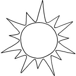 Раскраска: солнце (природа) #157904 - Раскраски для печати