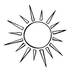 Раскраска: солнце (природа) #157905 - Раскраски для печати