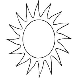 Раскраска: солнце (природа) #157918 - Раскраски для печати