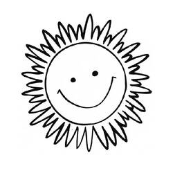 Раскраска: солнце (природа) #157922 - Раскраски для печати