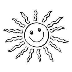 Раскраска: солнце (природа) #157929 - Раскраски для печати