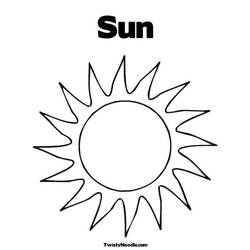 Раскраска: солнце (природа) #157933 - Раскраски для печати