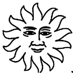 Раскраска: солнце (природа) #157946 - Бесплатные раскраски для печати
