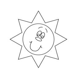 Раскраска: солнце (природа) #157949 - Раскраски для печати