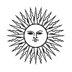 Раскраска: солнце (природа) #157958 - Раскраски для печати